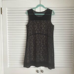 Marc Jacobs Black Lace Sleeveless Shift Dress